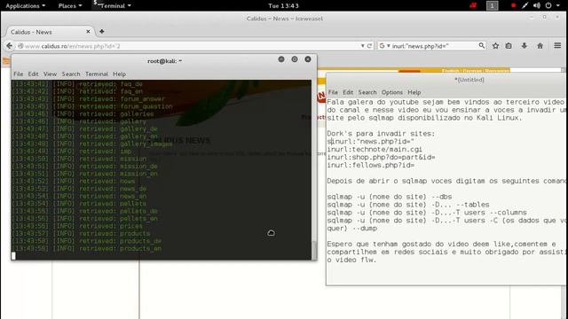 COMO INVADIR SITE PELO SQLMAP DISPONIBILIZADO NO KALI LINUX смотреть онлайн