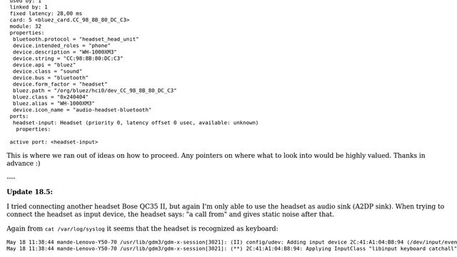 Unix & Linux: Bluetooth headset Sony WH-1000XM3 not working as audio input смотреть онлайн