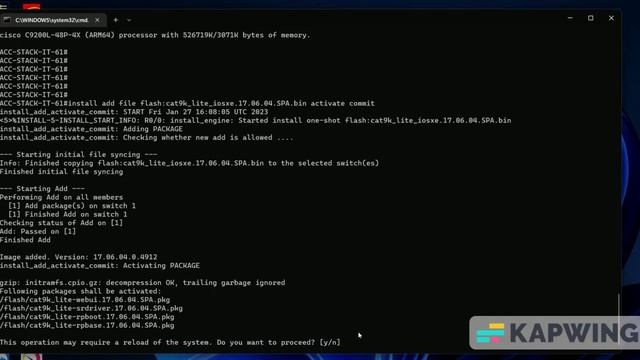 upgrade cisco 9200l switch with install MODE смотреть онлайн