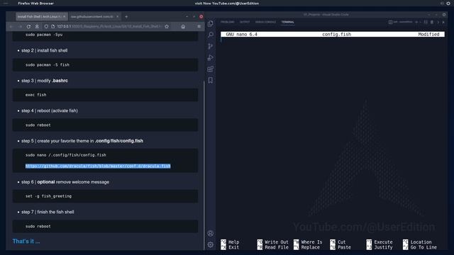 Install Fish Shell + Theme | Arch Linux Raspberry Pi | step by step смотреть онлайн