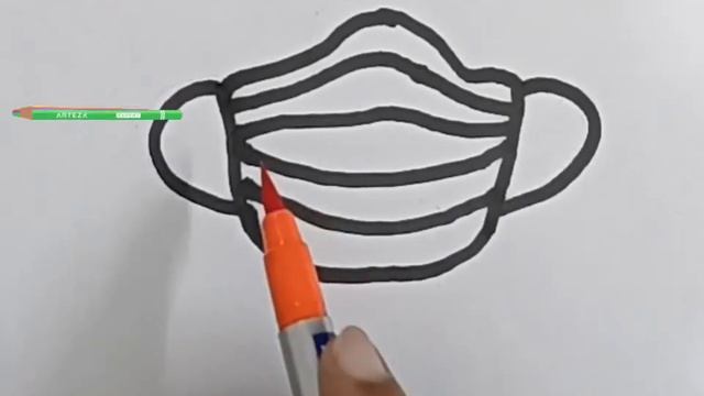 Bolalar uchun Gazli niqob rasm chizish/Drawing Gauze mask for children/Рисование для детей