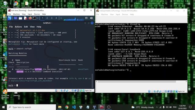 Hacking Metasploitable through a backdoor exploit смотреть онлайн