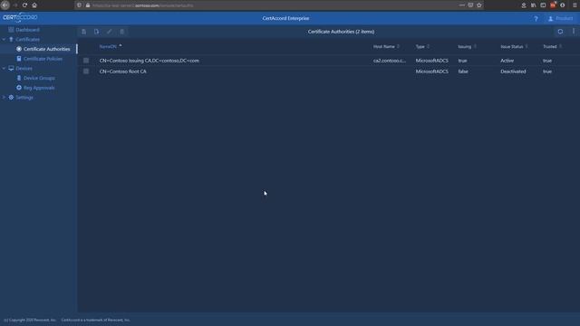 CertAccord Enterprise Management Console Demo v6.0 смотреть онлайн
