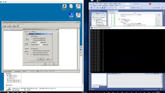 파이썬 소켓서버 with hyper terminal test смотреть онлайн