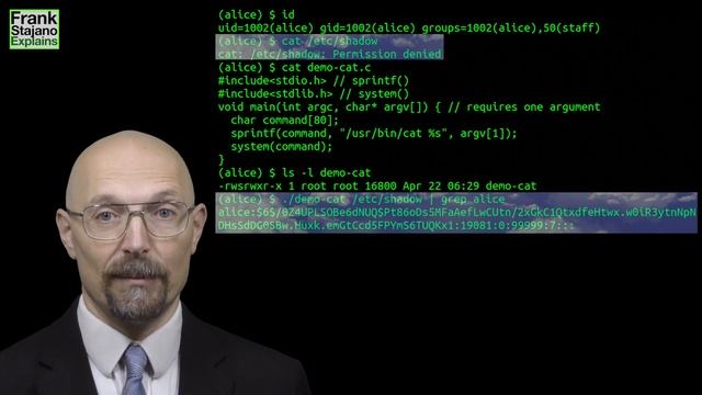 These programs are insecure. Can you see why? Privilege escalation (security@cambridge) смотреть онлайн