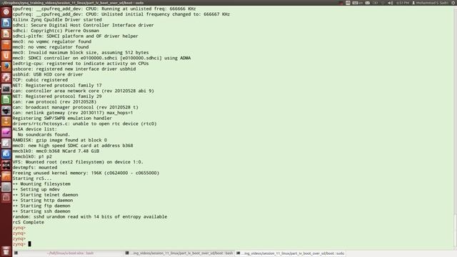 ZYNQ Training - Session 11 - part III - Booting Linux on ZYNQ using SD Card or Network смотреть онлайн