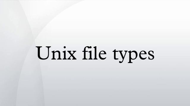 Unix file types смотреть онлайн