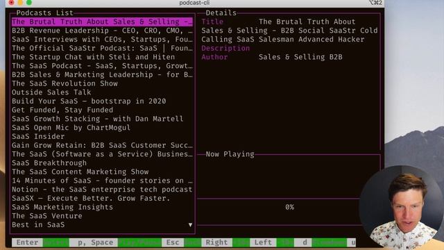 Listen to podcasts in the terminal: Podcast-CLI смотреть онлайн