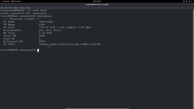 RHCSA RHEL 8 - Create and remove physical volumes and LVM introduction смотреть онлайн