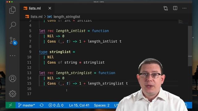 Recursive Parameterized Variants | OCaml Programming | Chapter 3 Video 19 смотреть онлайн