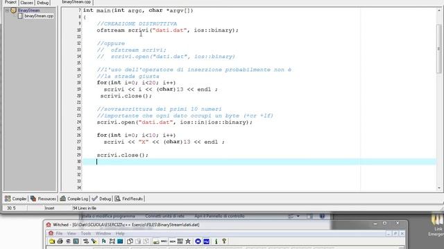 Corso C++ ITA 23. File binari (sintassi C++) - seconda parte: scrittura e spostamenti смотреть онлайн