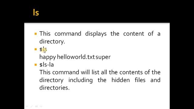 Directory and Directory handling commands pwd and ls смотреть онлайн