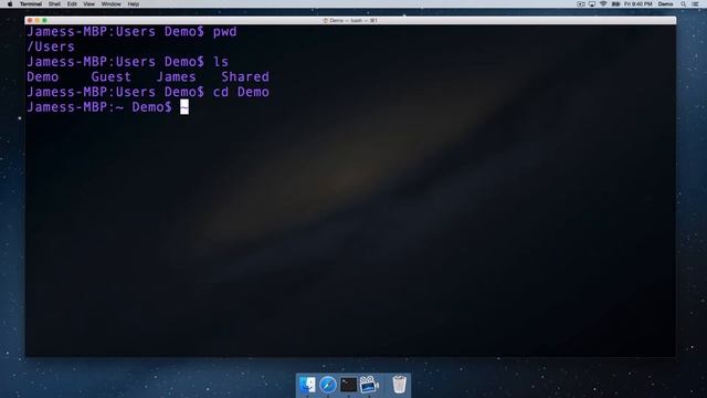 OS X Unix Terminal Tutorial 02 - Changing Directory with cd смотреть онлайн