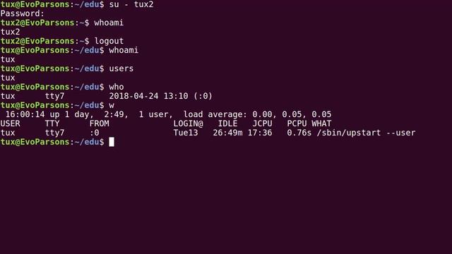 M03T2.1 - Intro to Linux - User Accounts Management Tools смотреть онлайн