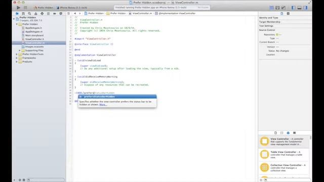 iOs Tutorial #1 : How to hide Status Bar on iOs Apps. смотреть онлайн