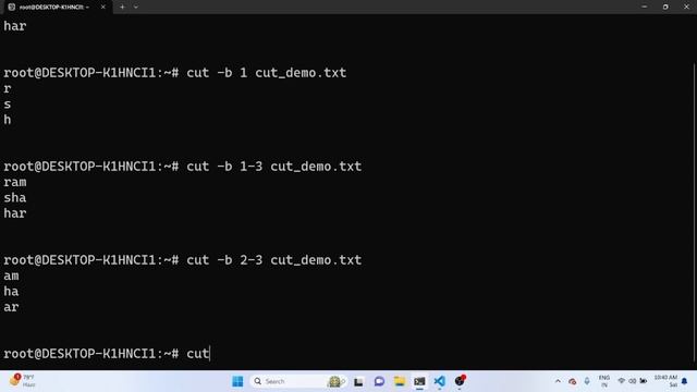 Cut Command || CUT Command for Beginners смотреть онлайн