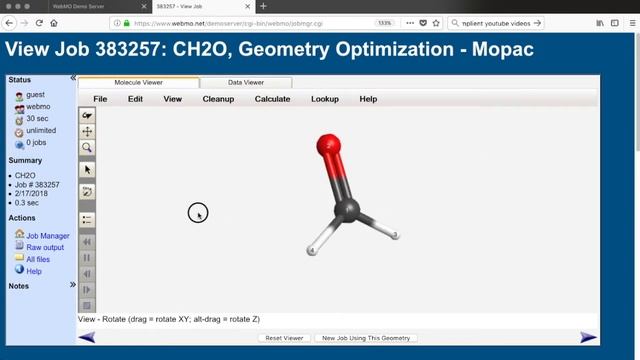 webMO primer to Calculate Hf and MOs at the semi-empirical level (PM3) смотреть онлайн