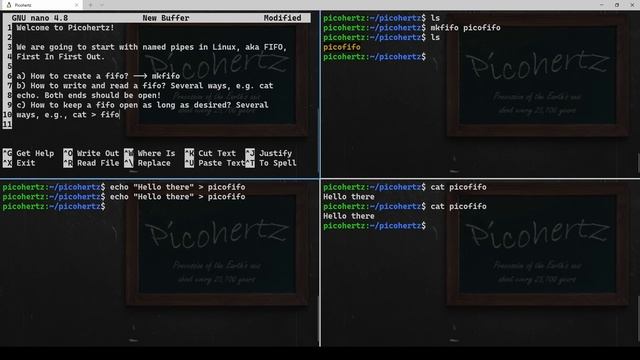 Linux FIFO (named pipes) the very basics смотреть онлайн