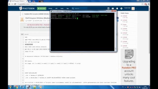 Shell(.sh) Dosyasını Şifreleme ve Script Uzantısına Çevirme Linux смотреть онлайн