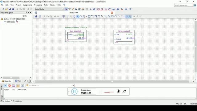 Componente Temporizador no Quartus com Diagrama de Blocos - Parte I смотреть онлайн