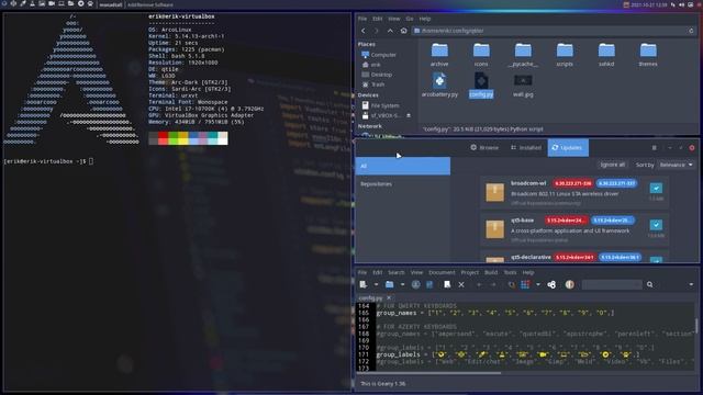 ArcoLinux : 2281 Qtile - change the menu of qtile - icons, numbers or text смотреть онлайн