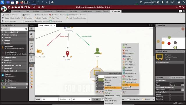 اختبار الاختراق بأستخدام كالى لينكس 2022 - Maltego شرح اداة смотреть онлайн