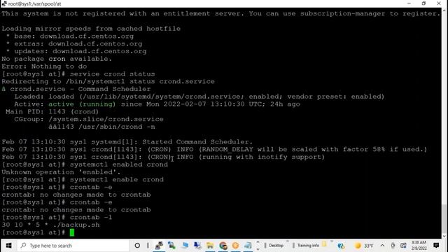 Linux Job scheduling - at & cron job смотреть онлайн