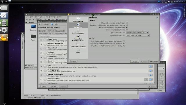 Icon Tasks - KDE Unity Launcher - Linux KDE смотреть онлайн