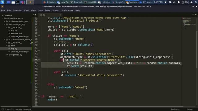 7 Days of Streamlit Apps⚡ - Day 7 - Ubuntu Names Generator смотреть онлайн
