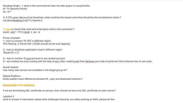 AWS and Linux Interview Questions || Questions asked in Real Time Interview смотреть онлайн