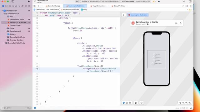 SWIFTUI Neumorphic Design Inspired Radio Buttons #swiftuitutorial #speedcode смотреть онлайн
