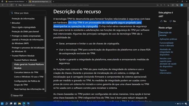 Windows 11 - Sobre o pré-requisito do TPM 2.0 смотреть онлайн