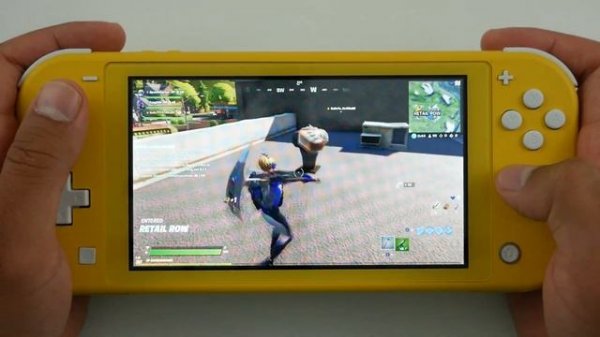 Fortnite Chapter 2 Season 3 on Nintendo Switch LITE Gameplay