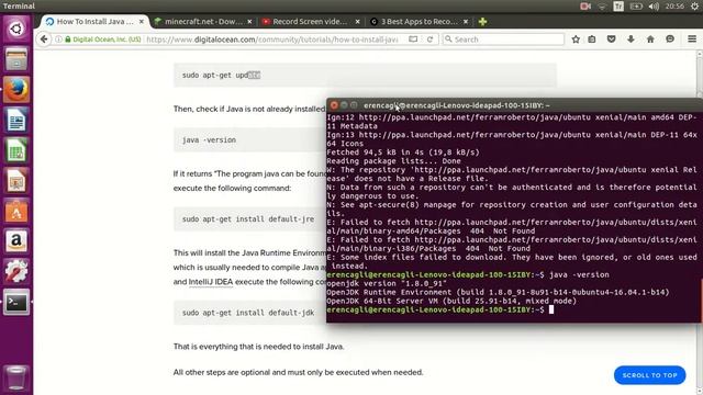 UBUNTU - MINECRAFT NASIL YUKLENIR ? смотреть онлайн