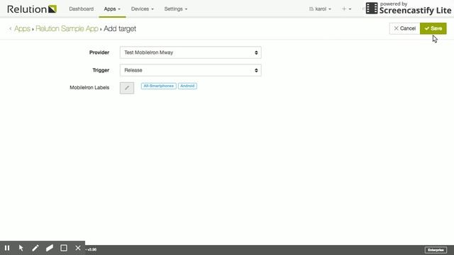 Relution: Upload an App to MobileIron MDM смотреть онлайн