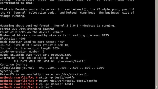 Linux Container (lxc) demonstration смотреть онлайн