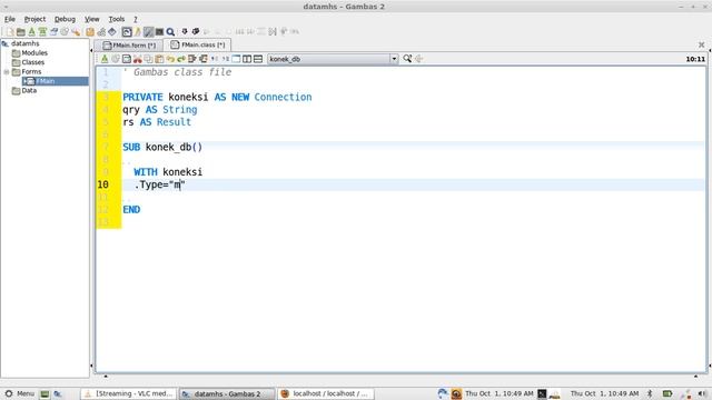 Belajar Gambas "Input data mahasiswa ke db MySQL" смотреть онлайн