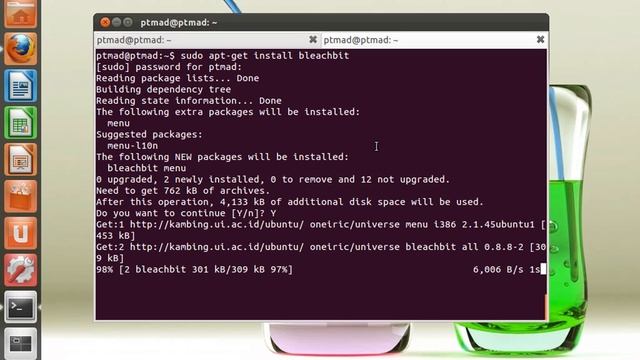 18. (Video Tutorial) install software cleaning harddisk bleachbit di linux ubuntu 11.10 смотреть онлайн