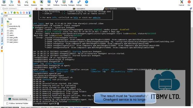 Uninstall Dynatrace OneAgent on CentOS host. смотреть онлайн