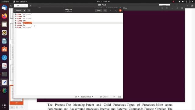 UNIX Programming (Part - 56) Shell Programming (The Sleep Command) смотреть онлайн