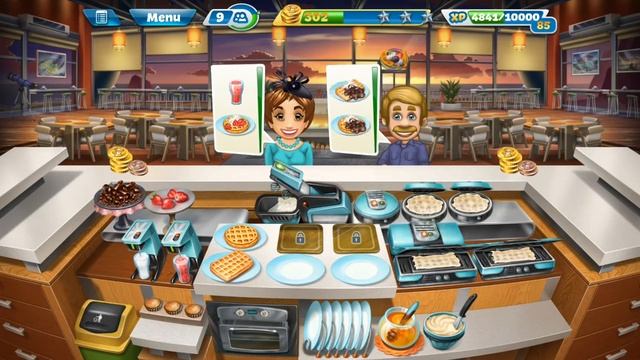 NEW!!! Cooking Fever Sunset Waffles Level 19/ Кухонная Лихорадка Кафе Вафельный рай Уровень 19 смотреть онлайн