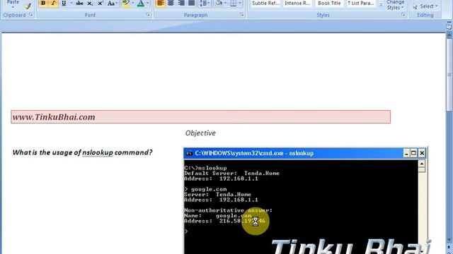 What is the usage of nslookup command? (Language of this video is Hindi) смотреть онлайн