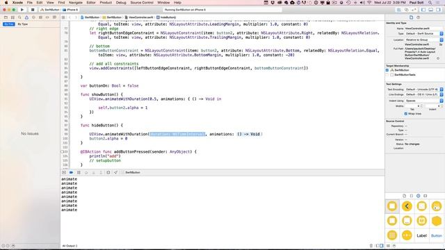1.4 Show and hide a UIButton with animation смотреть онлайн