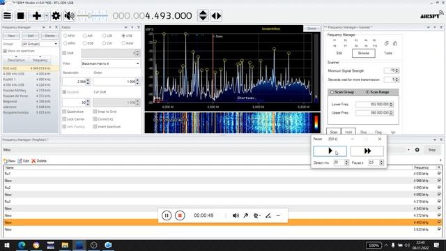 Jak używać skanera w SDRSharp (plugin Frequency FreqMan) смотреть онлайн