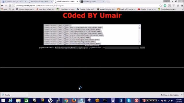 Deface All websites on the same server Via Mass defacement without root смотреть онлайн