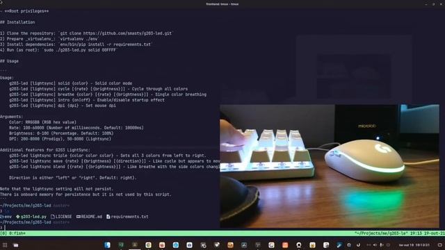 Usando os RGBs do Mouse Gamer Logitech G203 (Lightsync) no Linux смотреть онлайн
