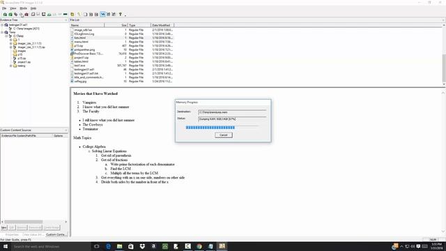 Introduction to Computer Forensics -AccessData FTK Imager 3.1.1 - Opening an Image File смотреть онлайн