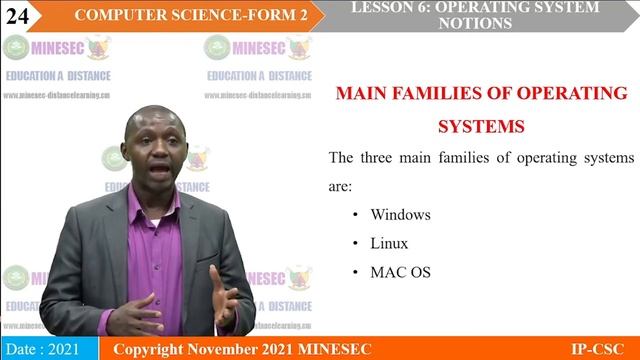 IP-INFO Computer science Form 2 Lesson 6 Operating System Notion смотреть онлайн