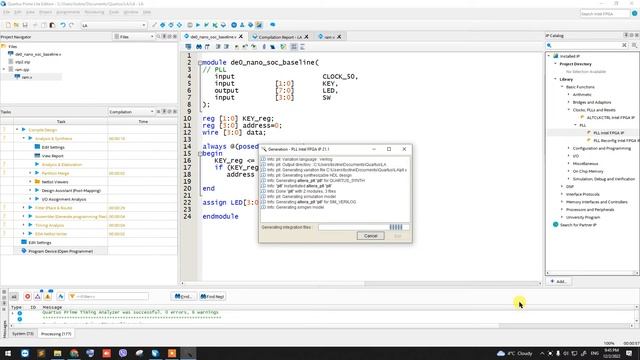 Using PLL Ip In Quartus, To Get High Frequency Clock
