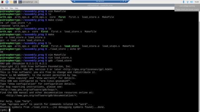 Memory addressing instructions (ldr/str) in ARMv7 Raspberry Pi assembly language programming on GDB смотреть онлайн